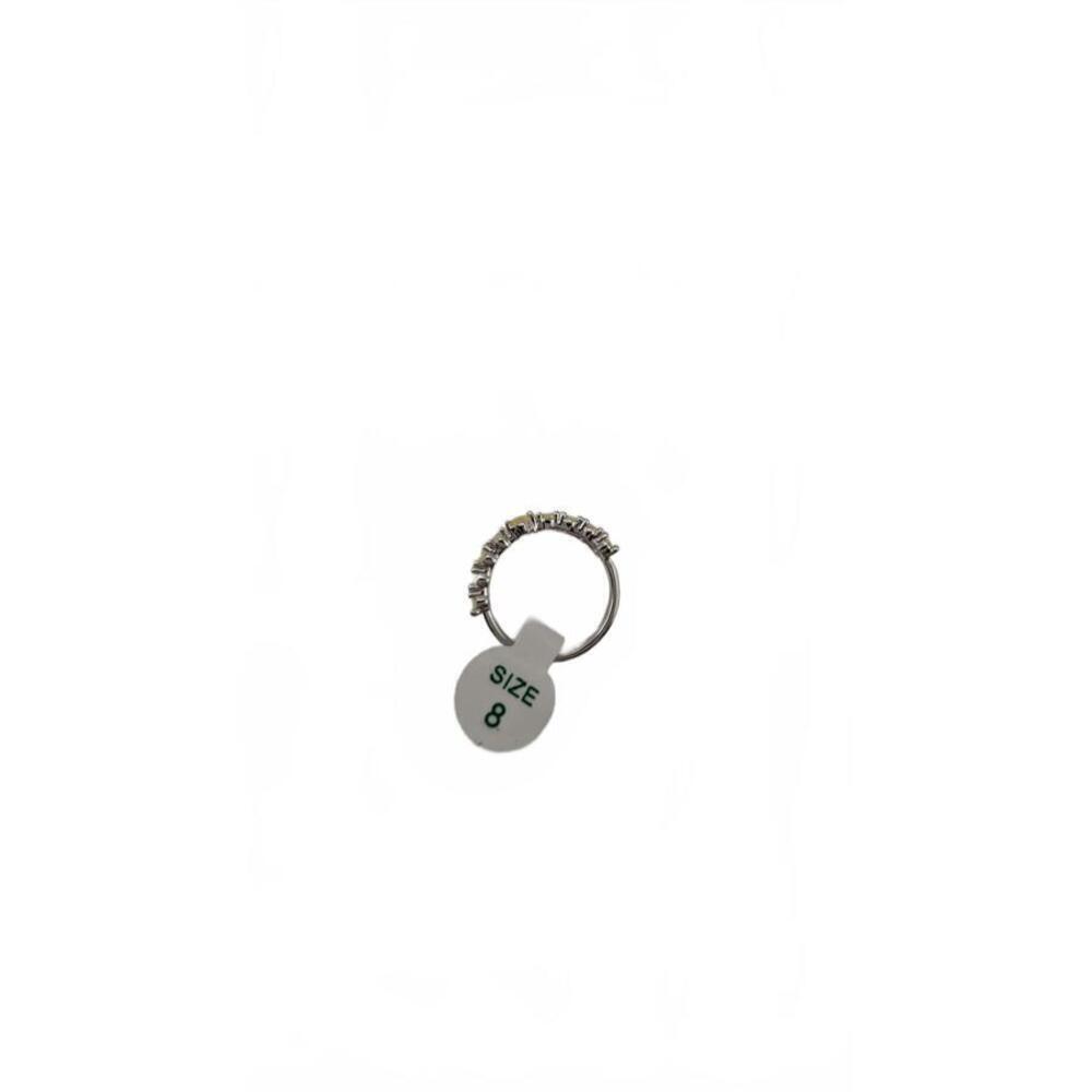 Elegant Women's Ring with Yellow and Clear Stones Size 8 - Picture 5 of 6